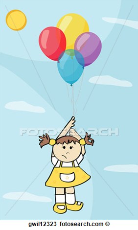 Hanging Balloons Clip Art