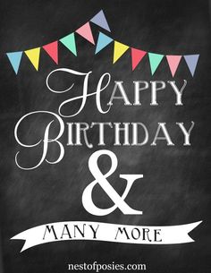 Happy Birthday Chalkboard Printables