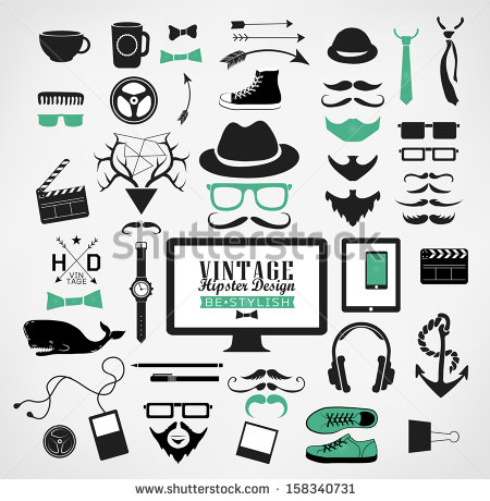 Hipster Banner Vector