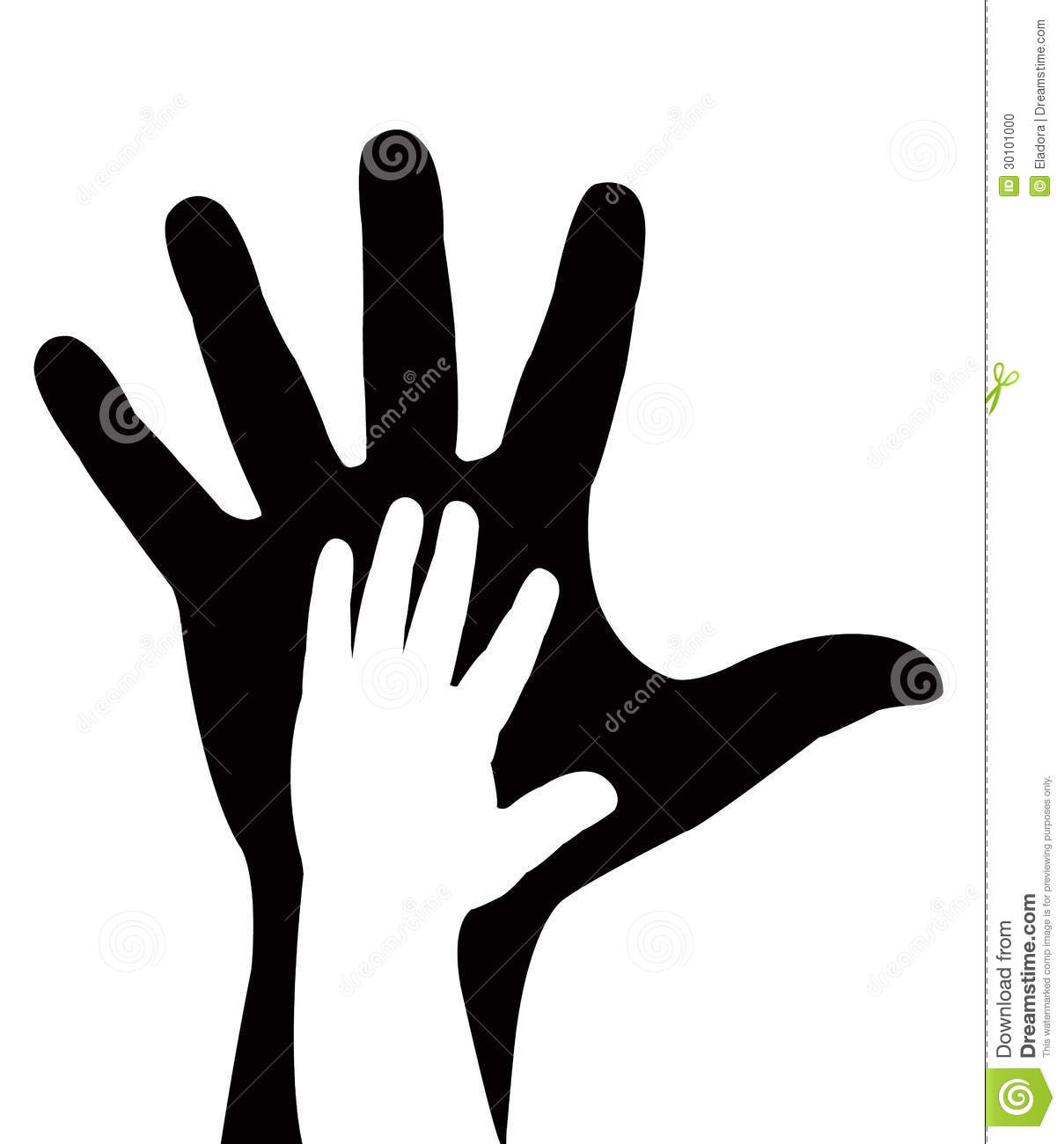 Holding Hands Silhouette Vector