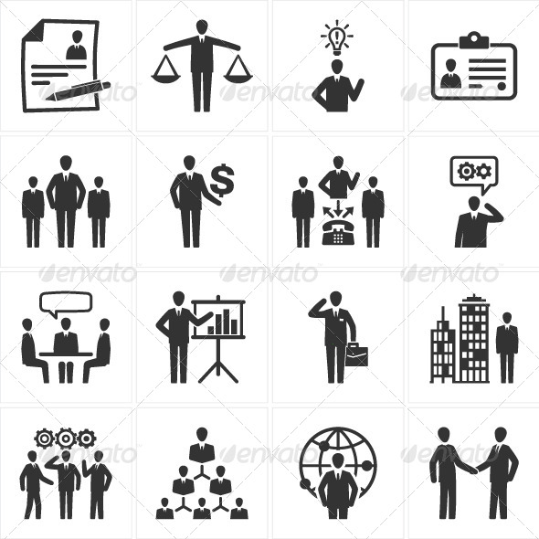 Human Resources and Management Icons