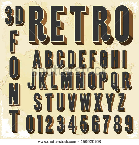 Illustration Vintage Fonts