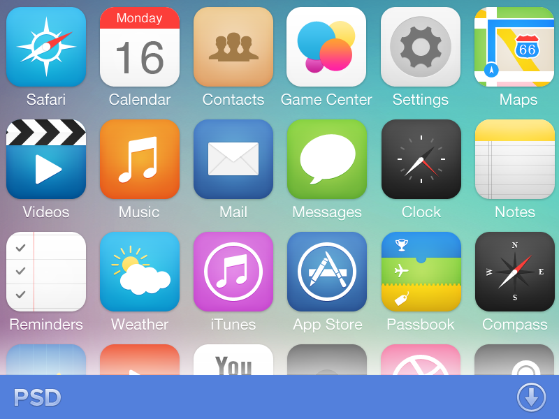 iOS 7 Icon Pack