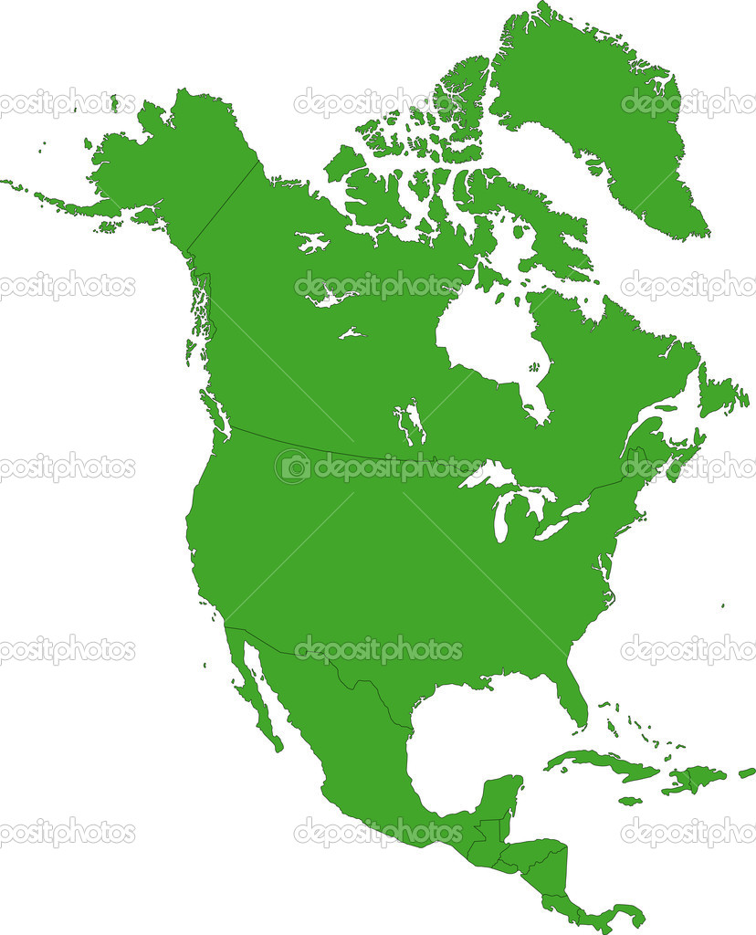 17 North America Map Icon Green Images