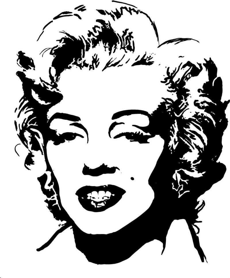 Marilyn Monroe Face Silhouette