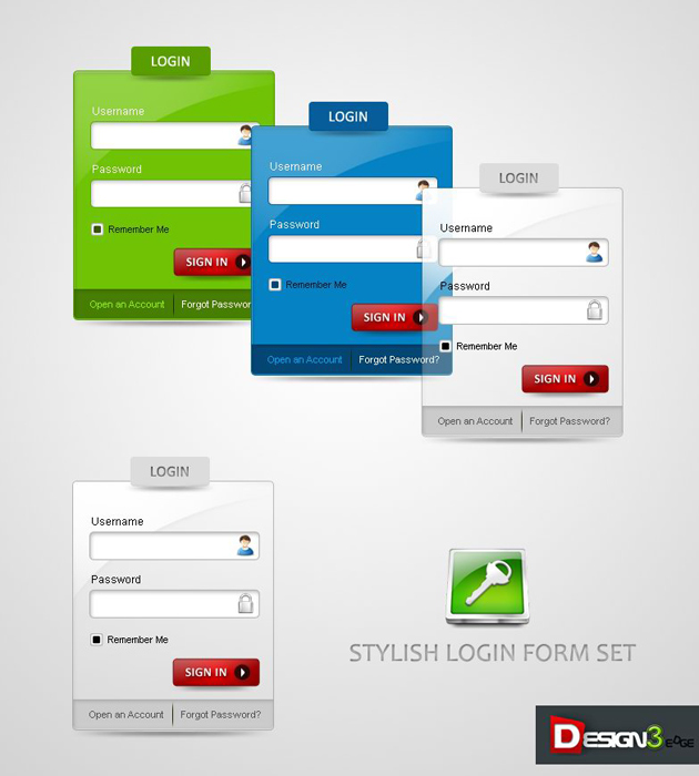 Material Web Design Login-Form