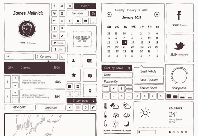 Mobile Wireframe Template