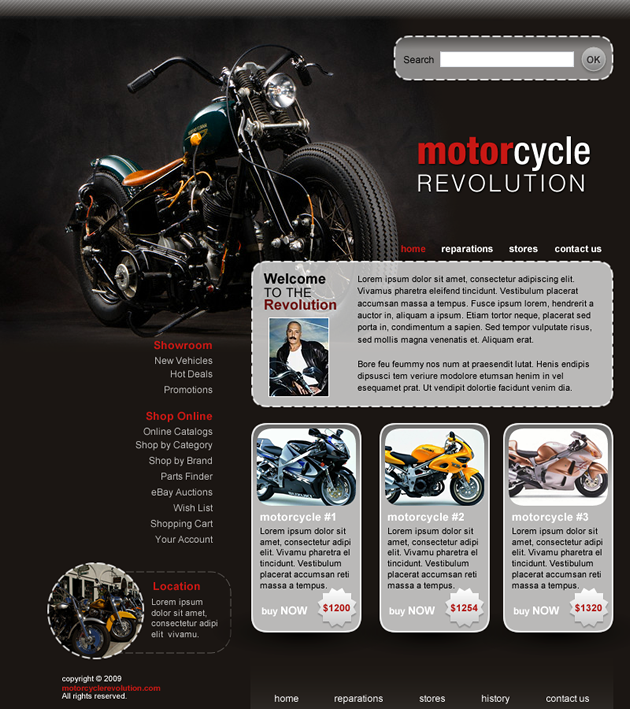 Motorcycle Website Template