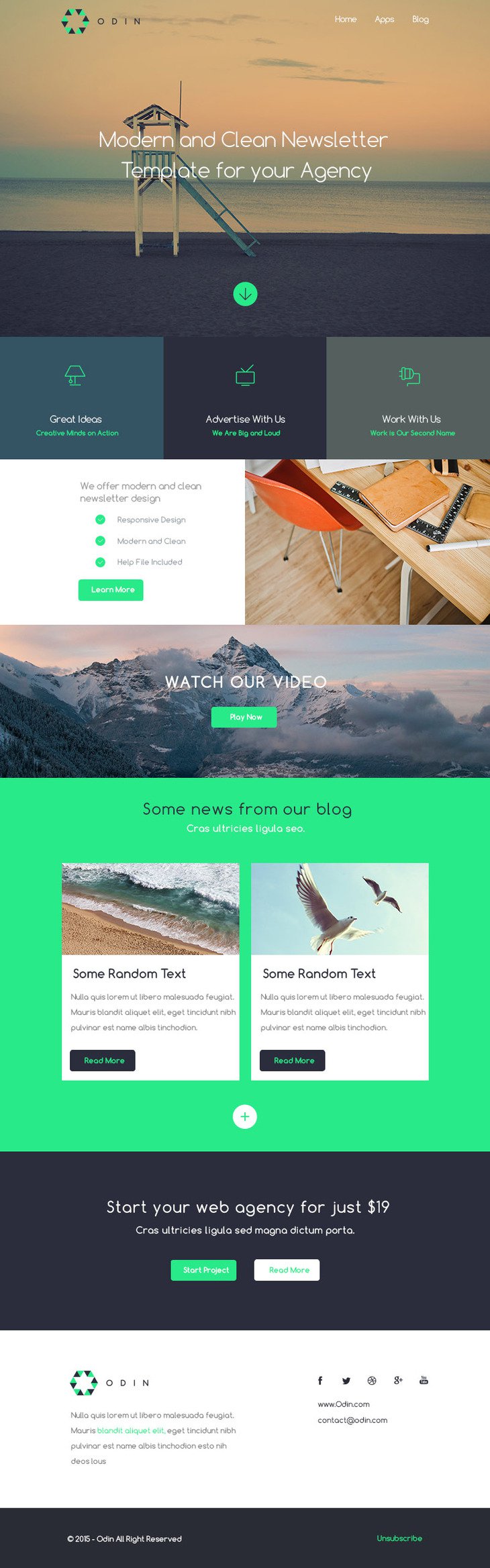 Newsletter Template PSD Newsletter Template PSD