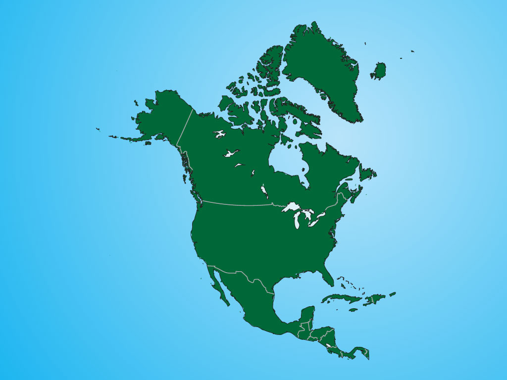 North America Continent Map