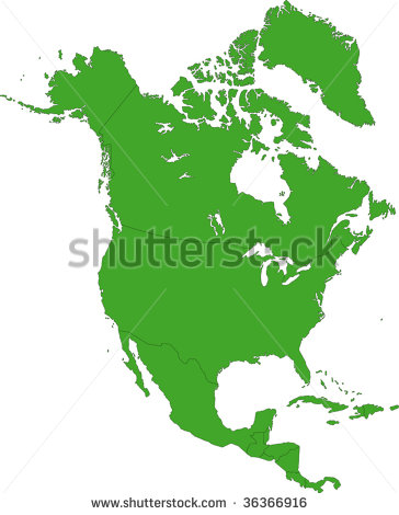 North America Countries and Capitals Map