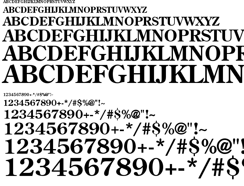 Old-Style Fonts Examples