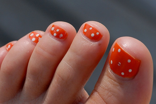 17 Orange Toenail Designs Images