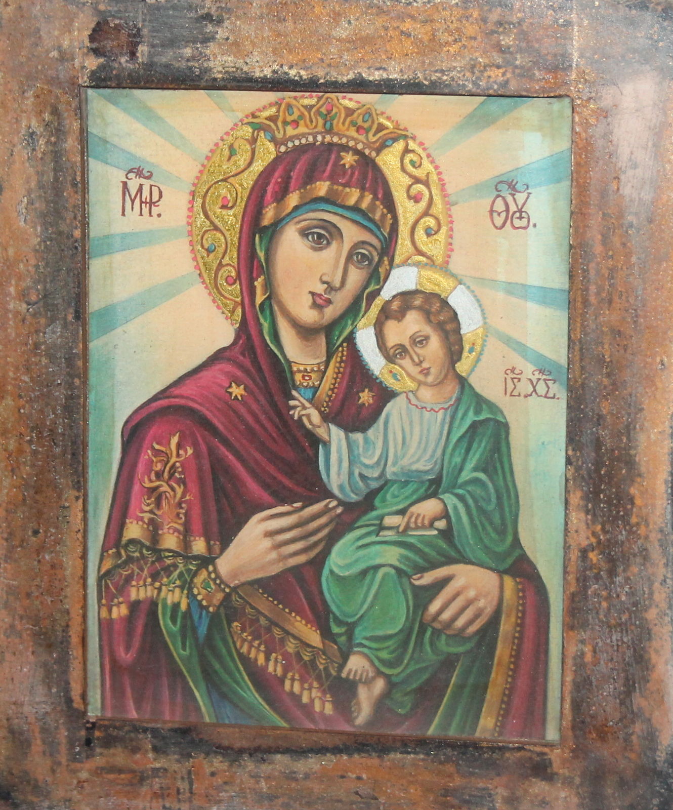 Orthodox Icon Virgin Mary and Jesus