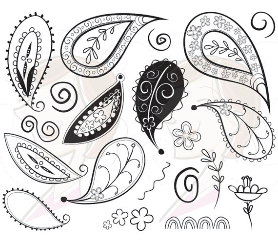 Paisley Swirl Clip Art