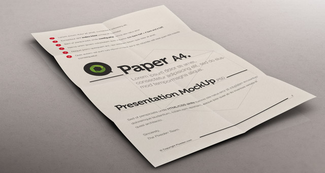Paper Mock Up Psd Free