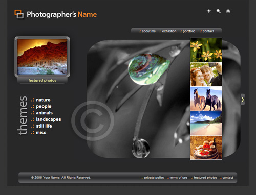 Photography Website Design Templates