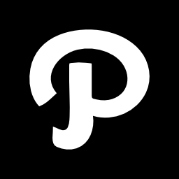 Pinterest Black and White Square Logo