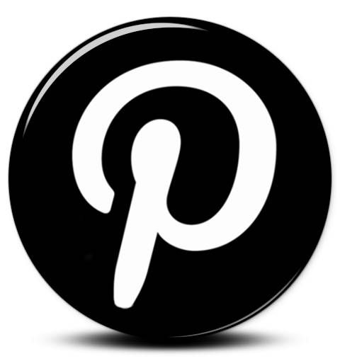 Pinterest Icon Black