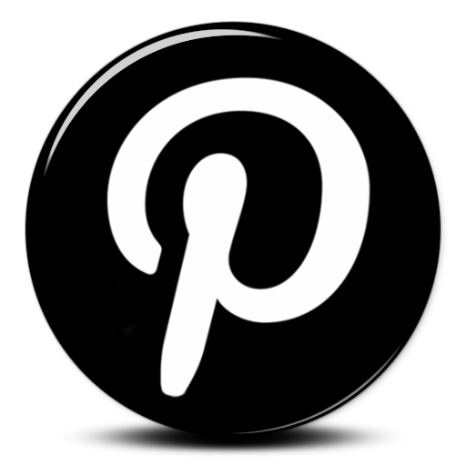 Pinterest Icon Black