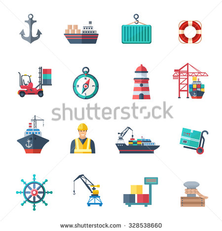 Rail Cargo Container Icon Vector Art