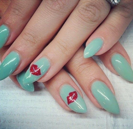 Red Pointy Nail Designs