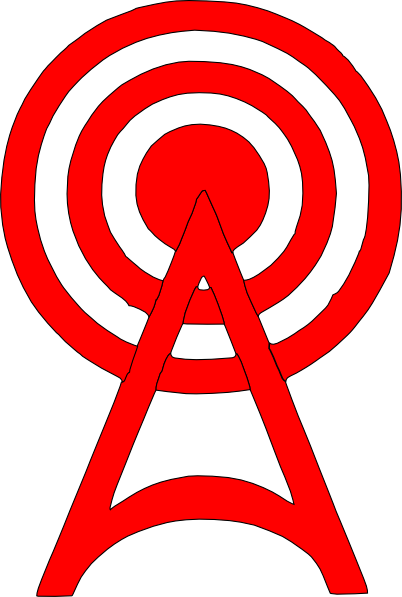 Red Radio Tower Clip Art