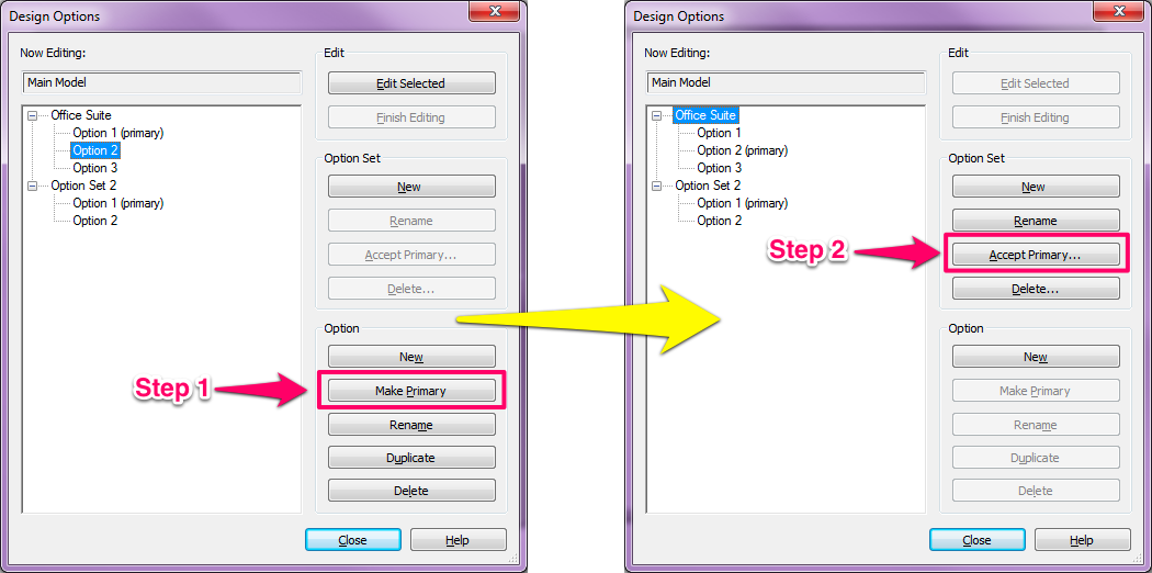 Revit Design Options