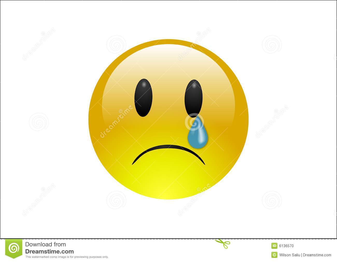 Sad Crying Face Emoticon