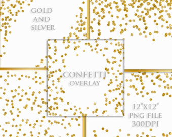Silver Confetti Overlay