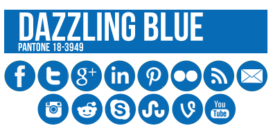 Social Media Icons Blue