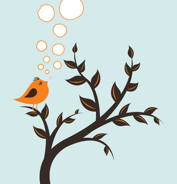 Spring Tree Vector Graphic