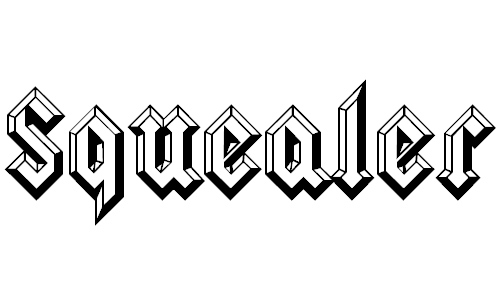 Squealer Embossed Font Squealer Embossed Font