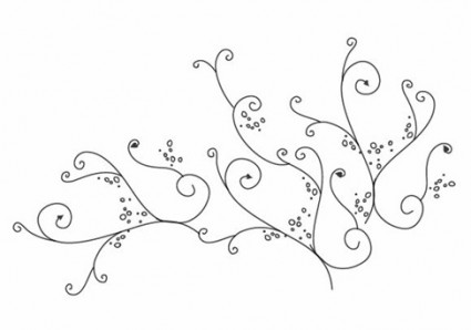 Swirl Floral Ornaments Vector Swirl Floral Ornaments Vector