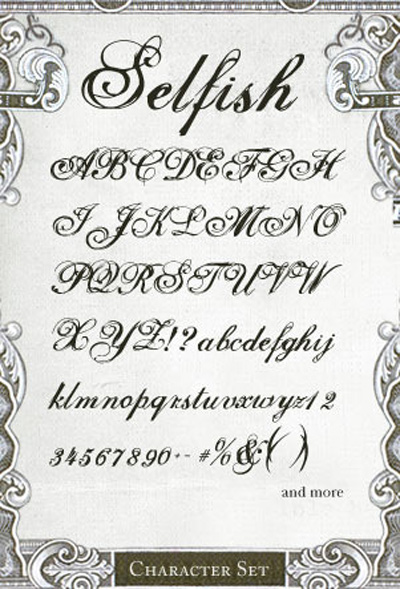 Tattoo Script Font Alphabet