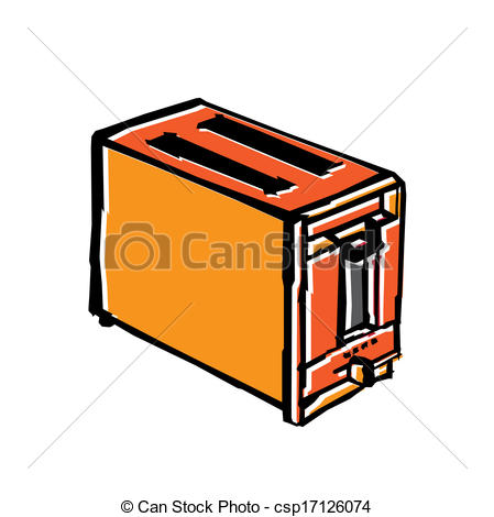Vector Line Drawing Toaster