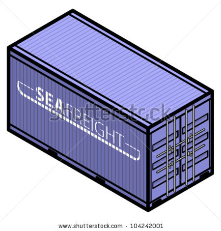 Vector Ocean Freight Containers