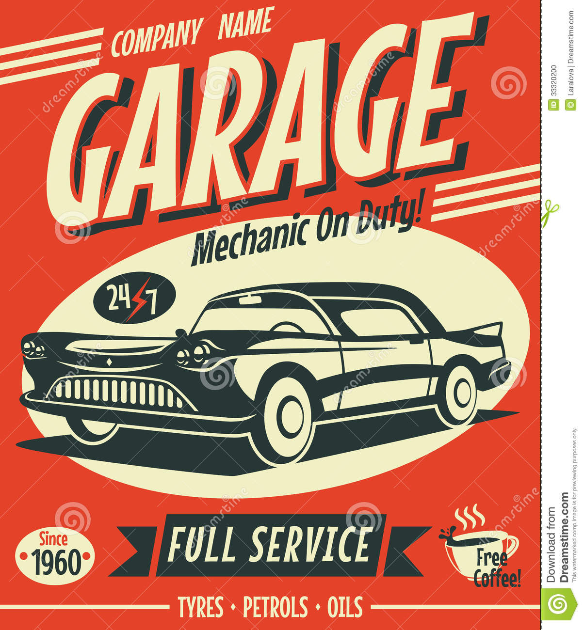 Vector Vintage Car Signs