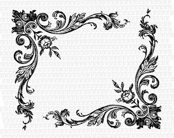 Victorian Corner Borders Clip Art