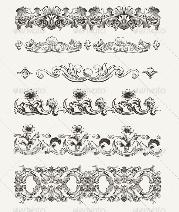 Victorian Scroll Tattoo Design