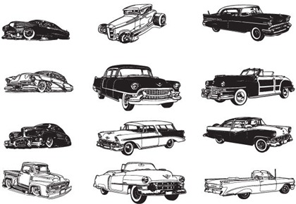 Vintage Car Vector Art