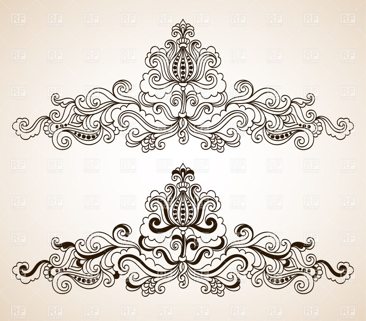 Vintage Floral Border Vector