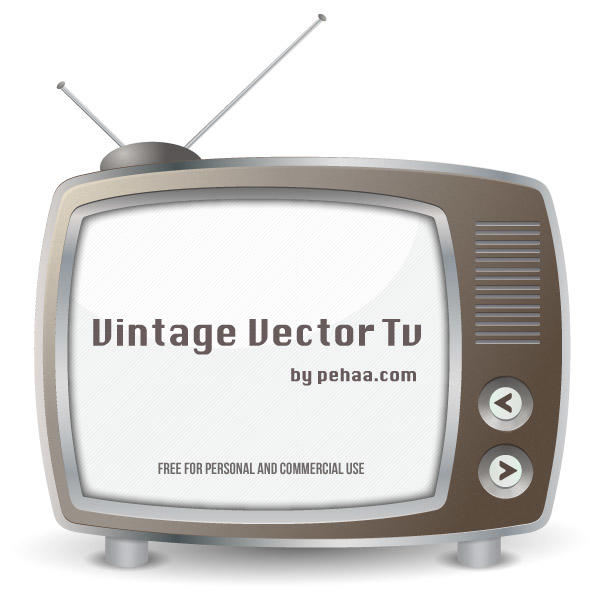 Vintage TV Vector Free
