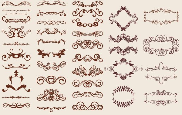 Vintage Vector Ornaments Vintage Vector Ornaments