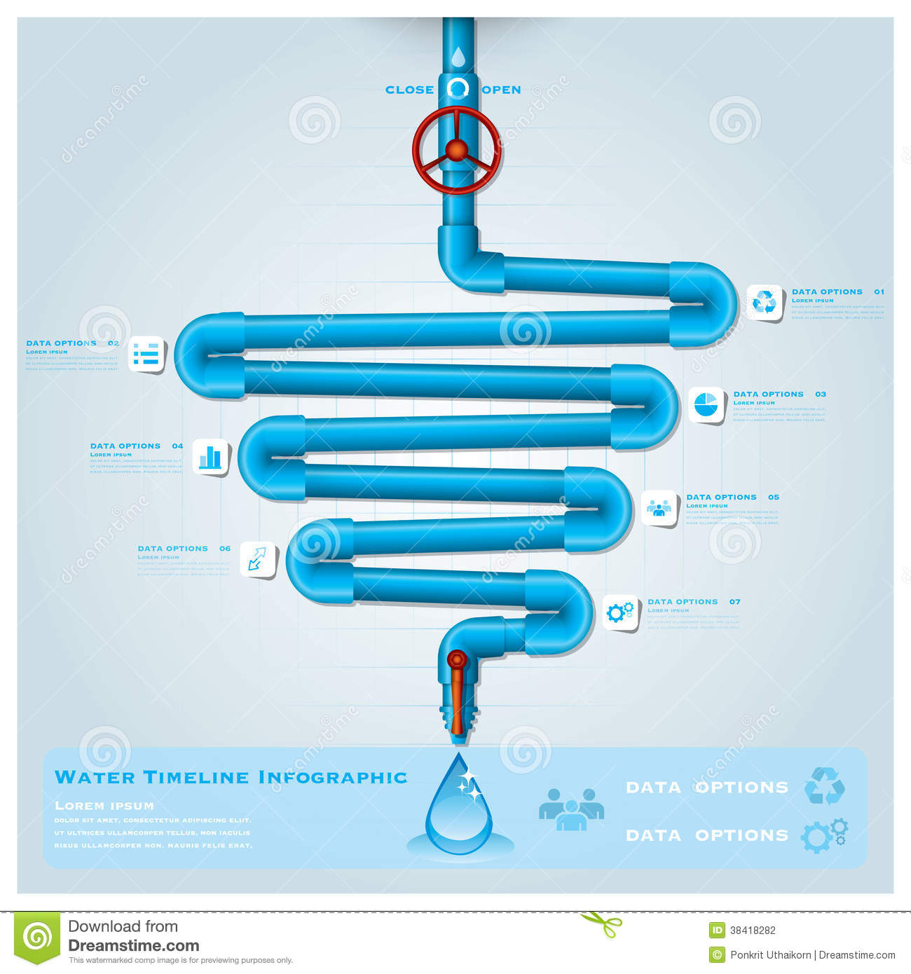 Water Infographic Timeline