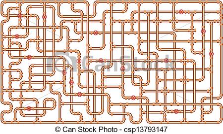 Water Pipes Vector Graphic