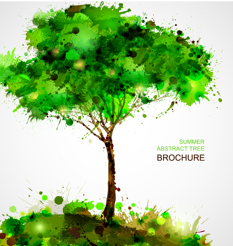 Watercolor Tree Vector