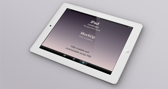 White iPad PSD Mockup Vector White iPad PSD Mockup Vector