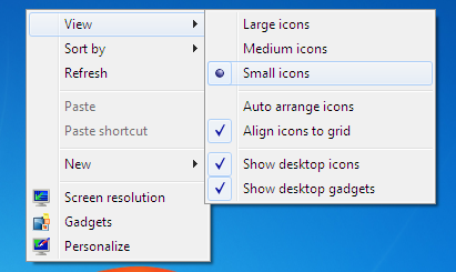 Windows 7 Desktop Icons Size Change Windows 7 Desktop Icons Size Change