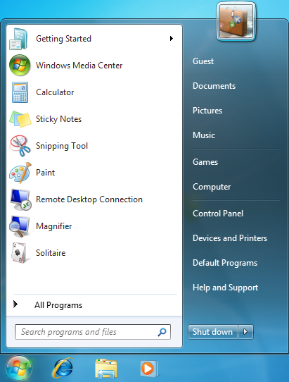 Windows 7 Start Menu Icon